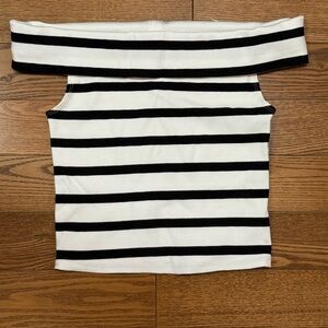 Striped Off-Shoulder Women's Top